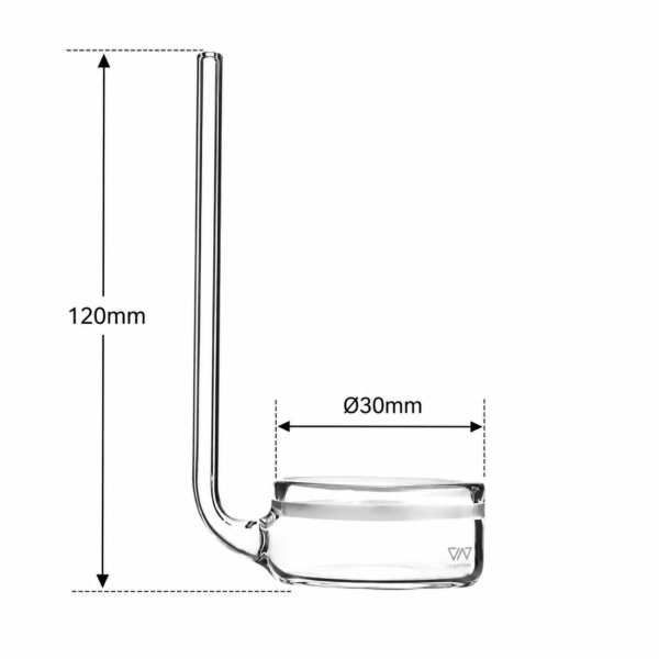 VIV Glass Beetle Diffuser Ø30mm 120mm glass CO₂ diffuser for planted aquariums