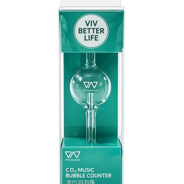 VIV Music Bubble Counter glass CO₂ bubble counter for planted aquarium CO₂ systems