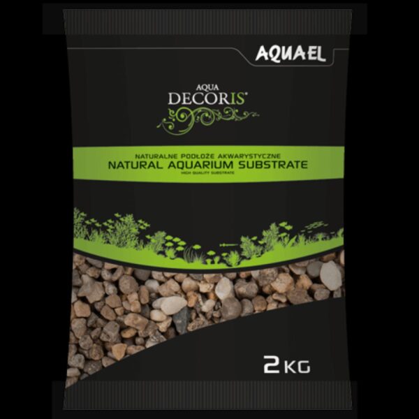 Aquael Multicolored Natural Gravel 5-10mm (2KG)