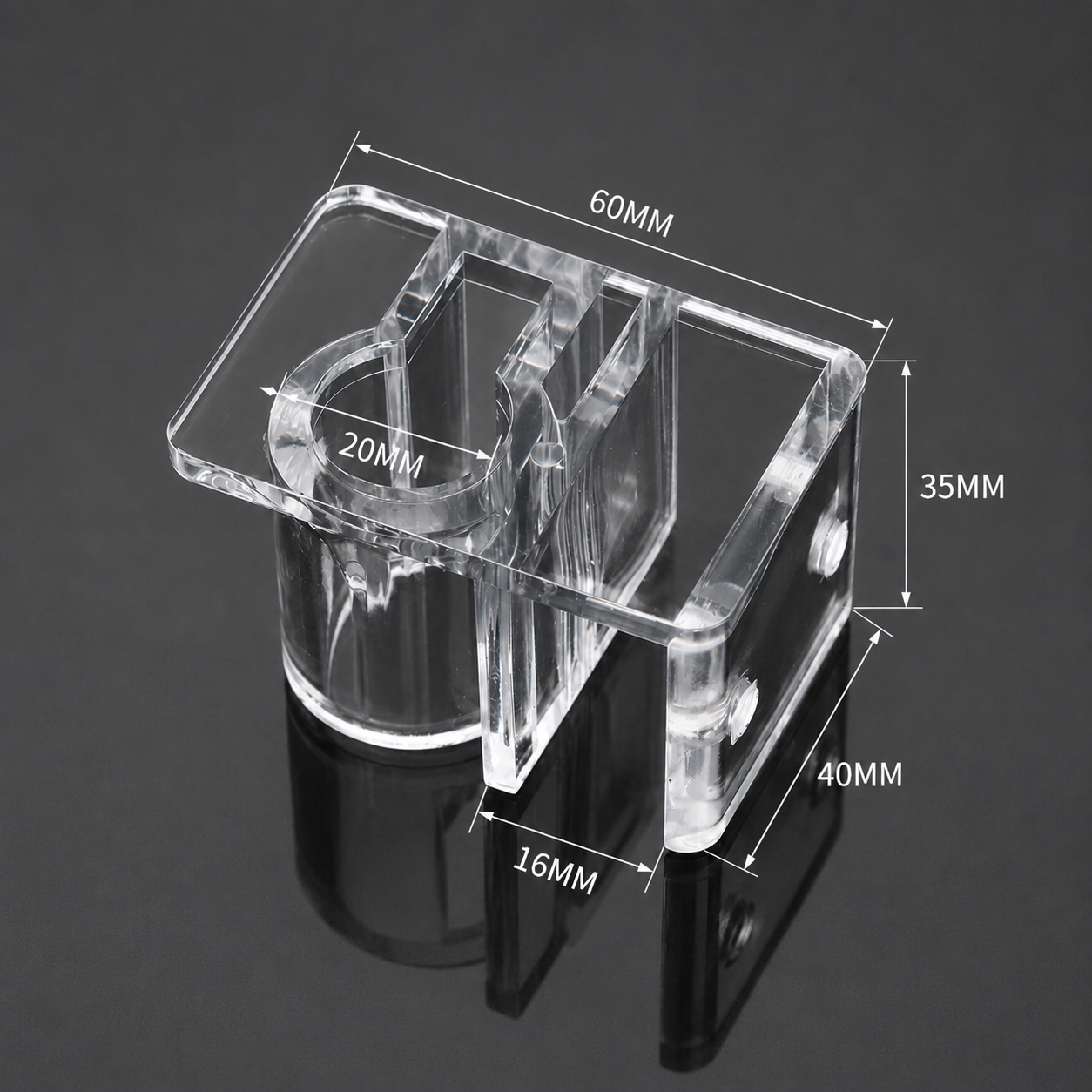 Acrylic Lily Pipe Holder for aquarium glass and stainless steel lily pipes