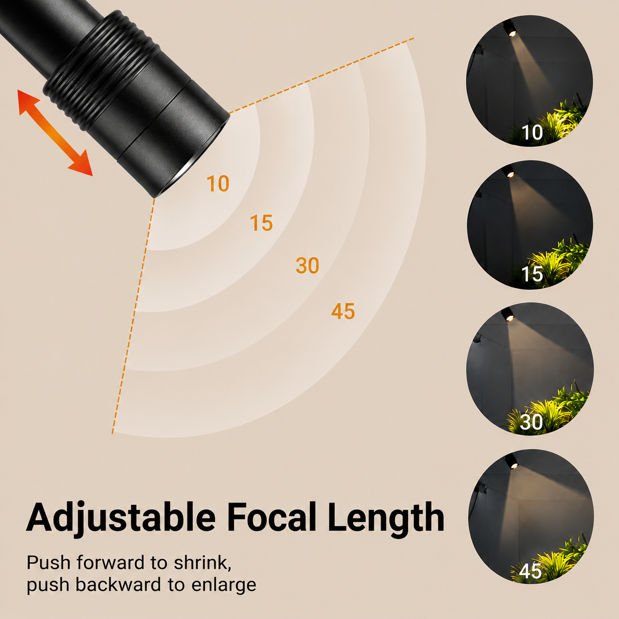 focus details Mini Clip Spot Light USB LED spotlight with adjustable beam angle and 3 light modes for aquariums and terrariums