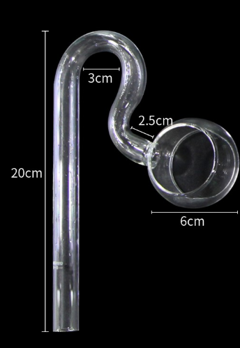 Greenosis Glass Spin Outlet Lily Pipe 17mm aquarium outflow pipe for planted aquarium circulation