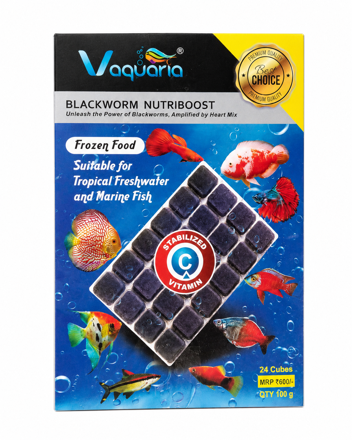V Aquaria Blackworm Nutriboost V Aquaria Blackworms Nutriboost Frozen Feed 100g for freshwater fish