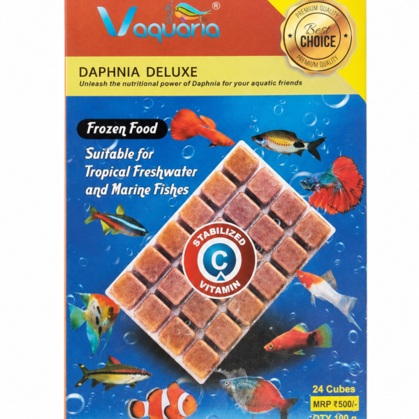 V Aquaria Daphnia Deluxe Frozen Feed 100g for freshwater fish