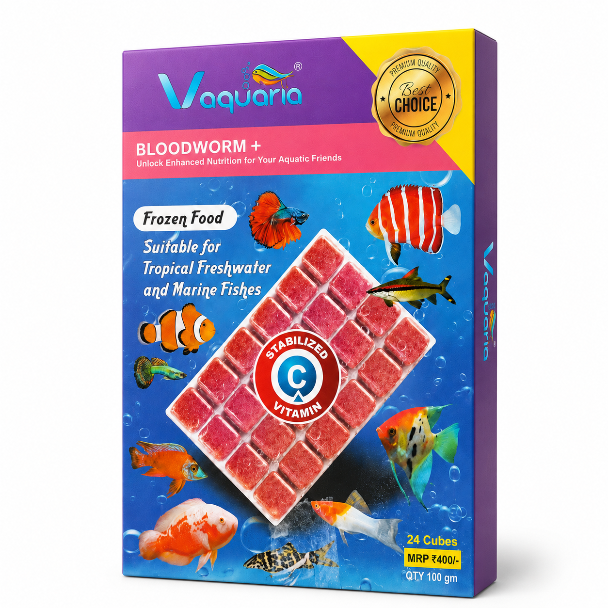 V Aquaria Frozen Blood Worm V Aquaria Bloodworms Plus Frozen Feed 100g for aquarium fish