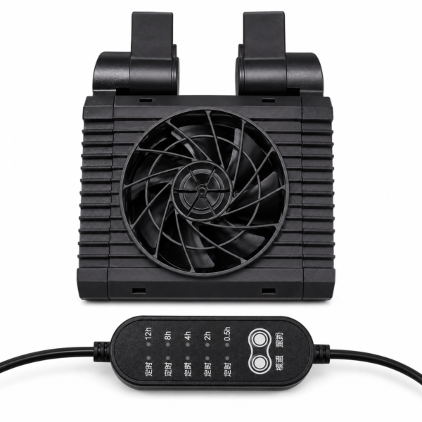 Aquarium Cooling Fan with Timer for fish tank water cooling with 0.5H 1H 2H 4H and 12H timer