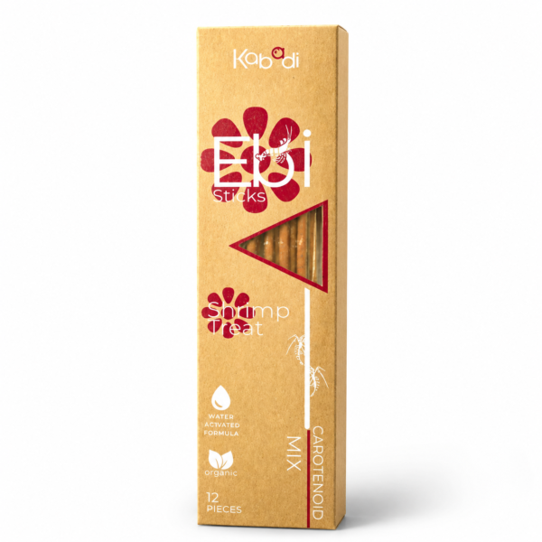 Kabadi Ebi Sticks Carotenoid Mix shrimp treat sticks with organic marigold