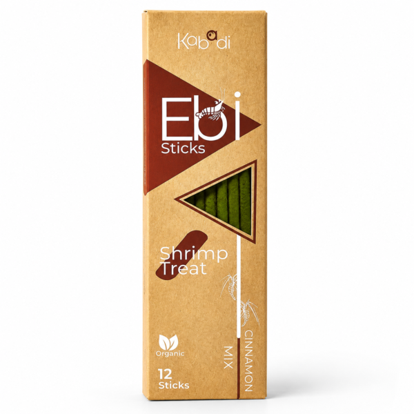 Kabadi Ebi Sticks Cinnamon Mix Shrimp Treat Sticks pack of 12 with cinnamon
