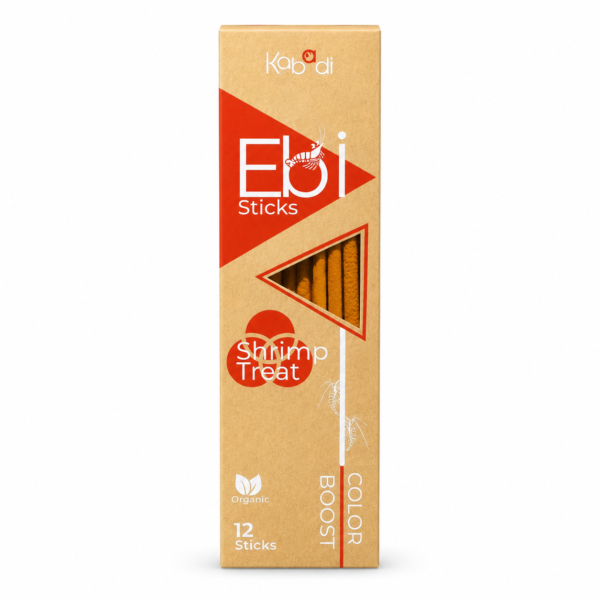 Kabadi Ebi Sticks Color Boost Shrimp Treat Sticks pack of 12 with beetroot peppers pollen and astaxanthin