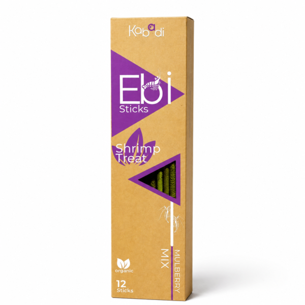Kabadi Ebi Sticks Mulberry Mix shrimp treat sticks with mulberry leaves
