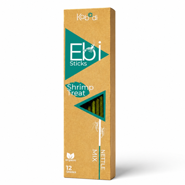 Kabadi Ebi Sticks Nettle Mix shrimp treat sticks with nettle leaves
