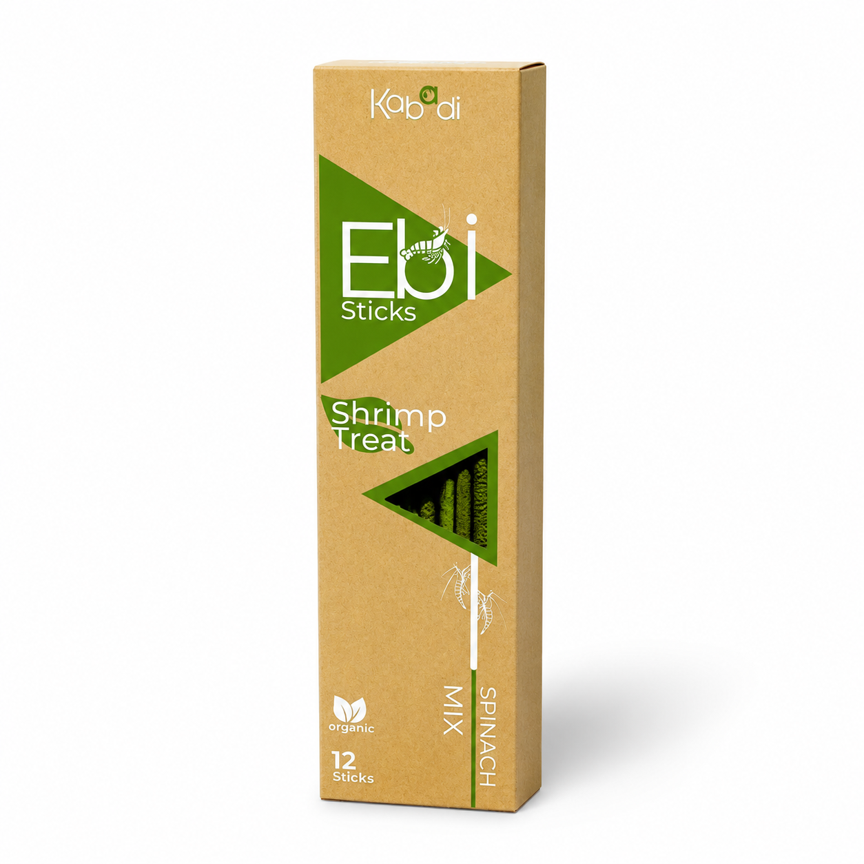 Kabadi Ebi Sticks Spinach Mix Shrimp Treat Sticks Kabadi Ebi Sticks Spinach Mix shrimp treat sticks with spinach pack of 12