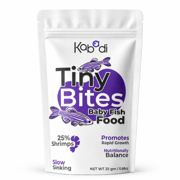 Kabadi Tiny Bites Baby Fish Food 25g slow sinking food for tropical fish fry