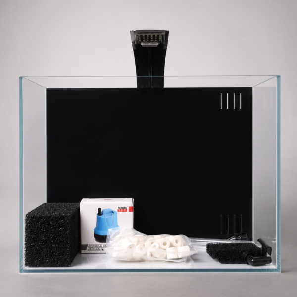 All in One Aquarium Back Sump Tank 40x35x30cm with 10W LED light and 8W pump
