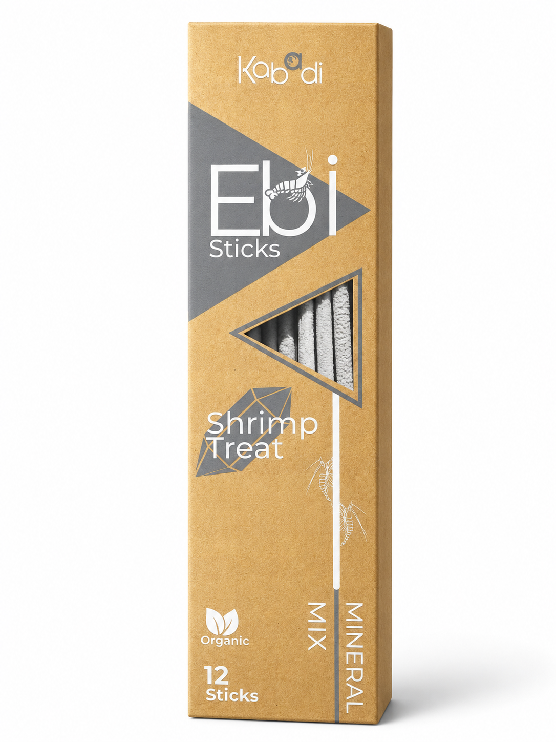 mineral stick Kabadi Ebi Sticks Mineral Mix Shrimp Treat Sticks pack of 12 with minerals and calcium