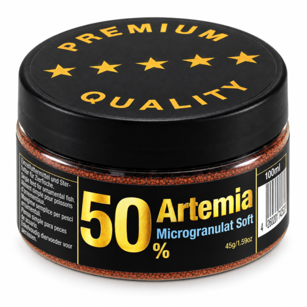 Discusfood Artemia Brine Shrimps Microgranulate 50% 45g complete food for fish larvae fry and juveniles