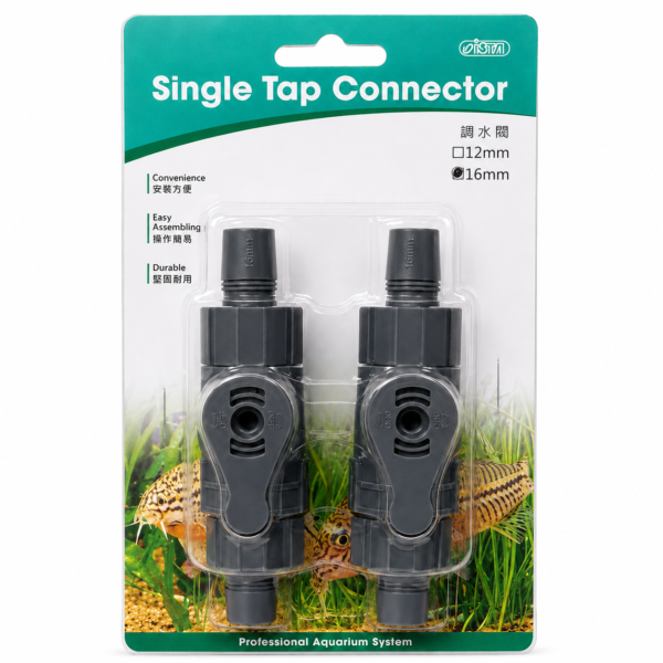 ISTA Single Tap Connector 16mm aquarium hose tap connector for filter maintenance and water flow control